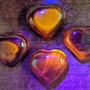 Cadmium Glass Hearts